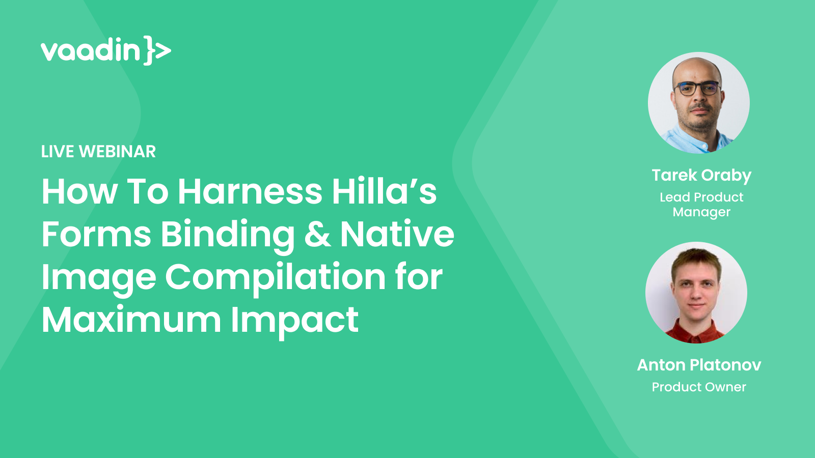 How To Harness Hilla's Forms Binding & Native Image Compilation for Maximum Impact - Vaadin webinar featured image