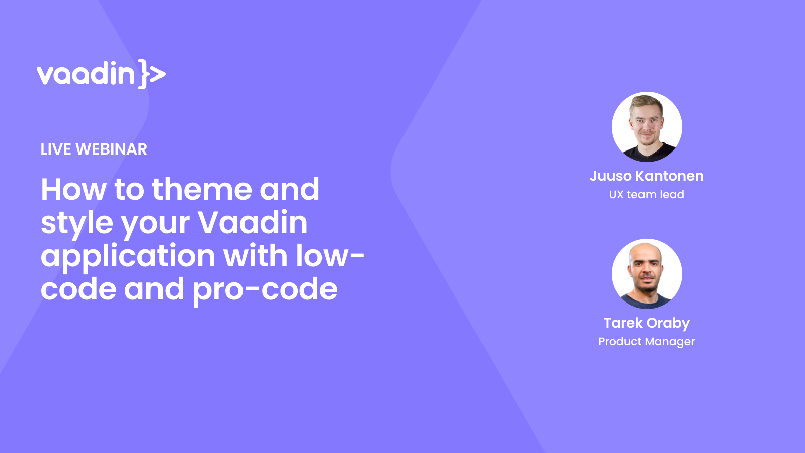 How to theme and style your Vaadin application with low-code and pro-code - Vaadin webinar featured image
