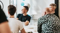Vaadin employees sitting and laughing Vaadin employees sitting and laughing