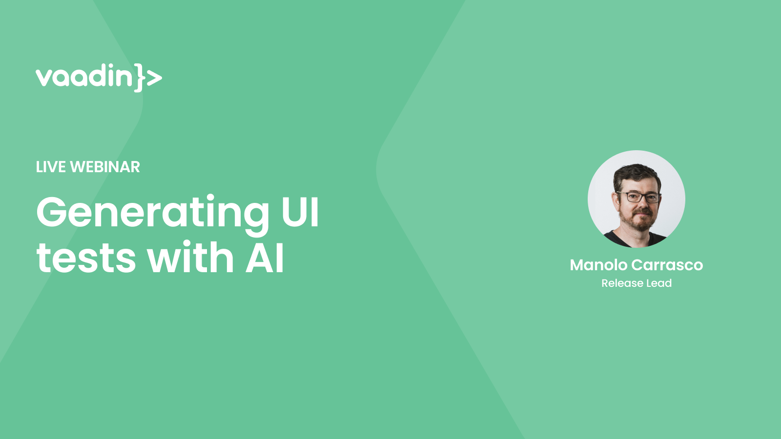 Generating UI tests with AI - Vaadin Webinar Featured image