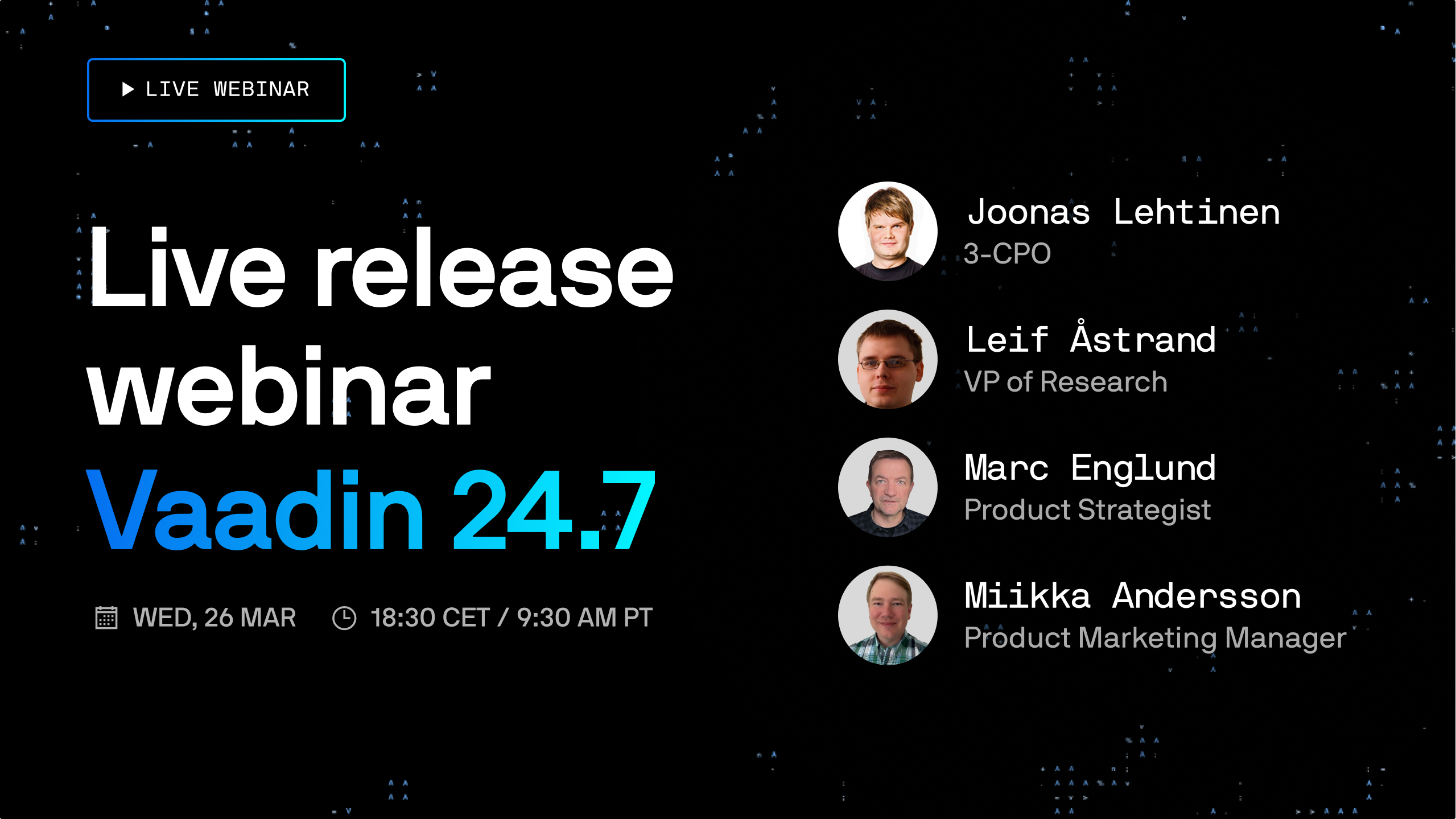 Vaadin 24.7 release webinar