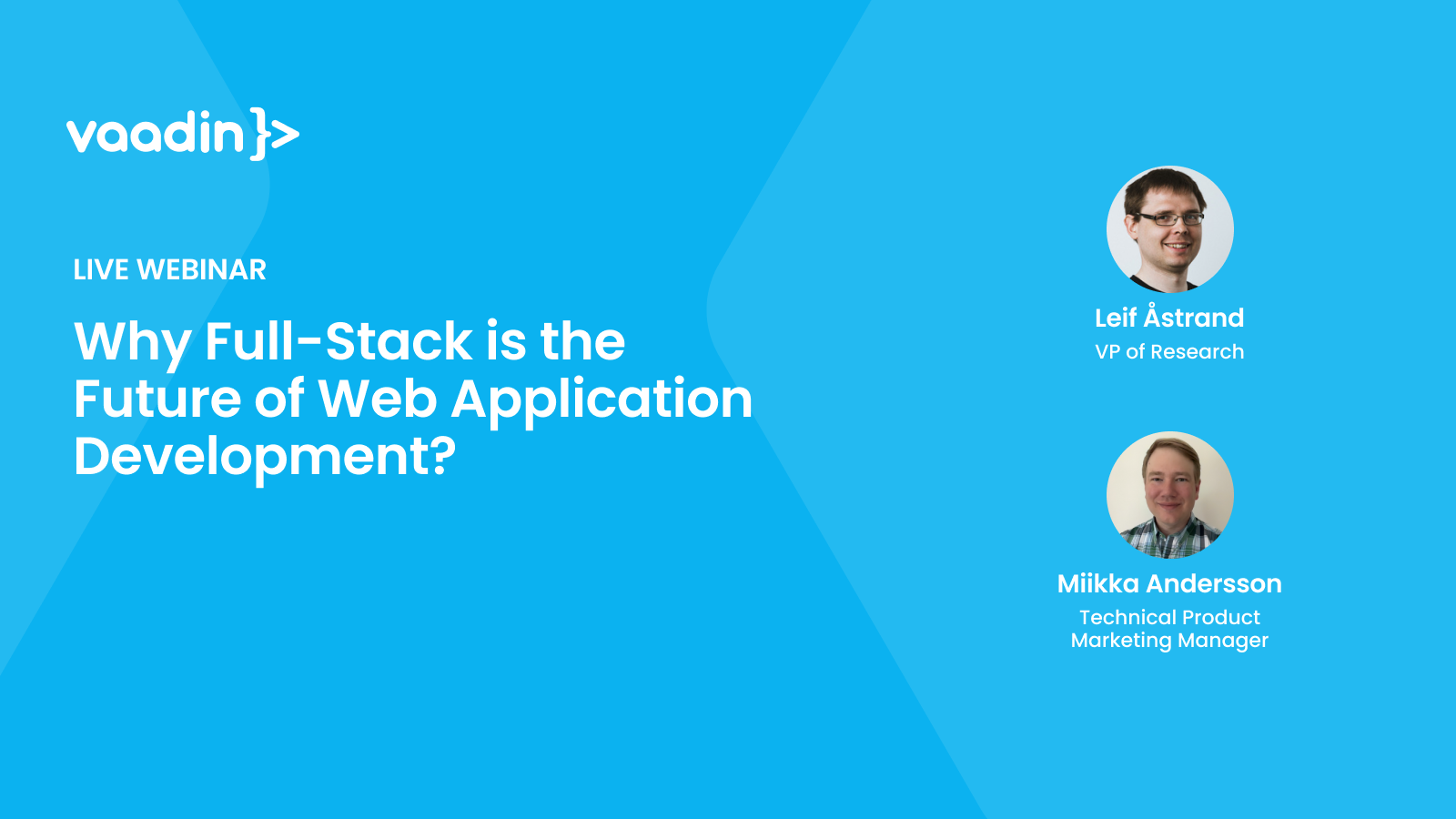 Why Full-Stack is the Future of Web Application Development? - Vaadin Webinar Featured image