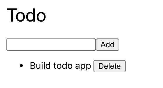 Todo app built with React