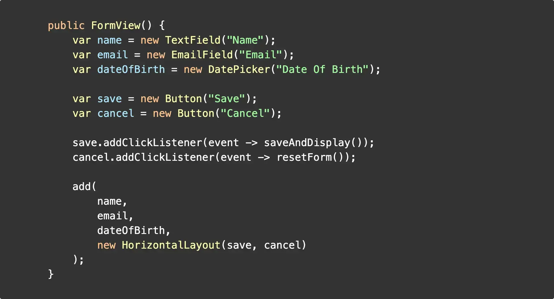 Vaadin Framework - Familiar Java APIs example image