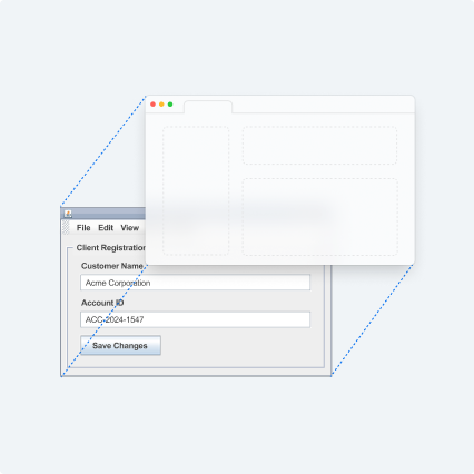 Gradual migration replacing Swing views with Vaadin web views in Java